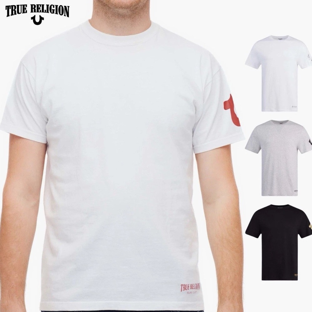 New Authentic Mens True Religion 4
Pack T shirts Medium Crew White Black
Gray